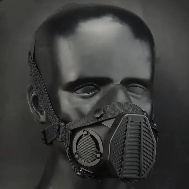 Outdoor Tactical Respirator CS Protective Equipment Multifunction Sport Half Face Mask Dust Filtering Breathing Mask
